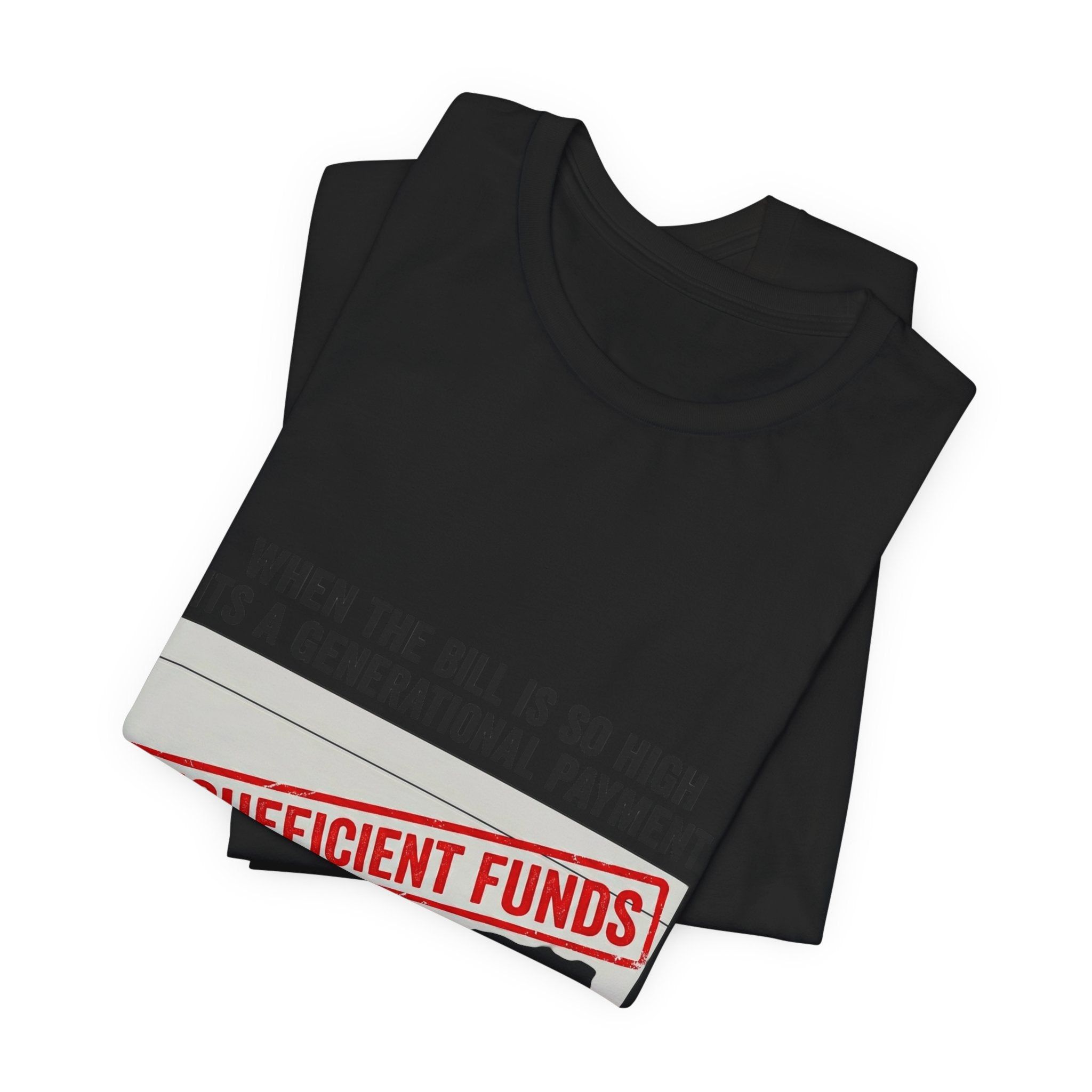 Insufficient Funds Receipt Aesthetic Tee | cost of living crisis, budget humor