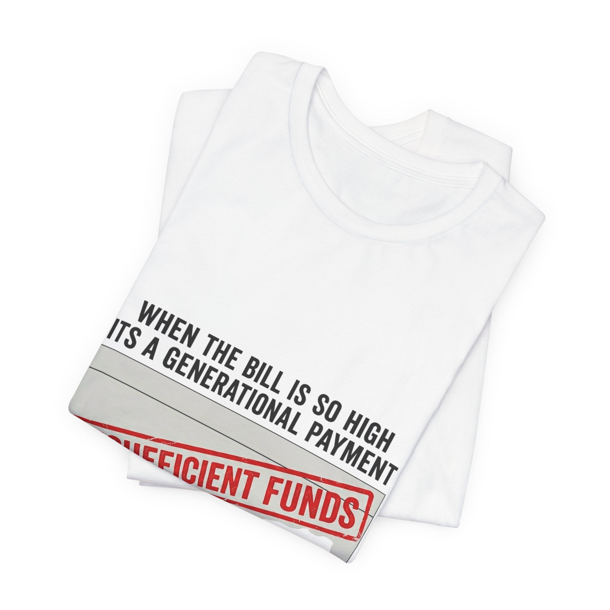 Insufficient Funds Receipt Aesthetic Tee | cost of living crisis, budget humor