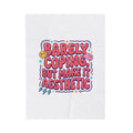Barely Coping But Make It Aesthetic Velveteen Blanket | mental health humor, wellness sarcasm