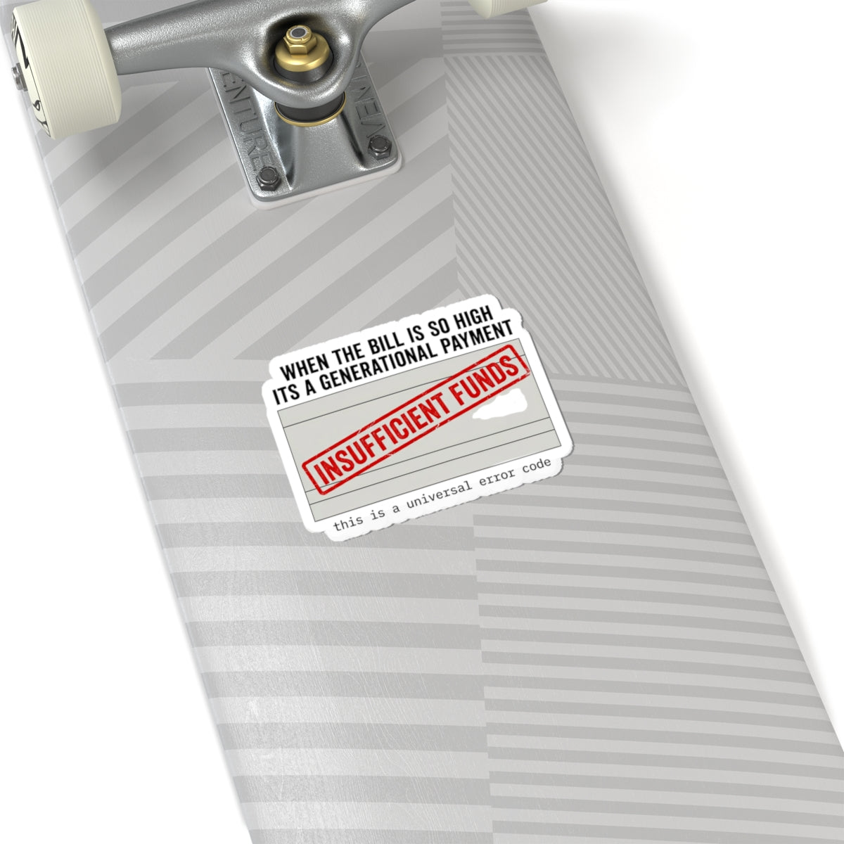 Insufficient Funds Sticker | cost of living crisis, receipt aesthetic