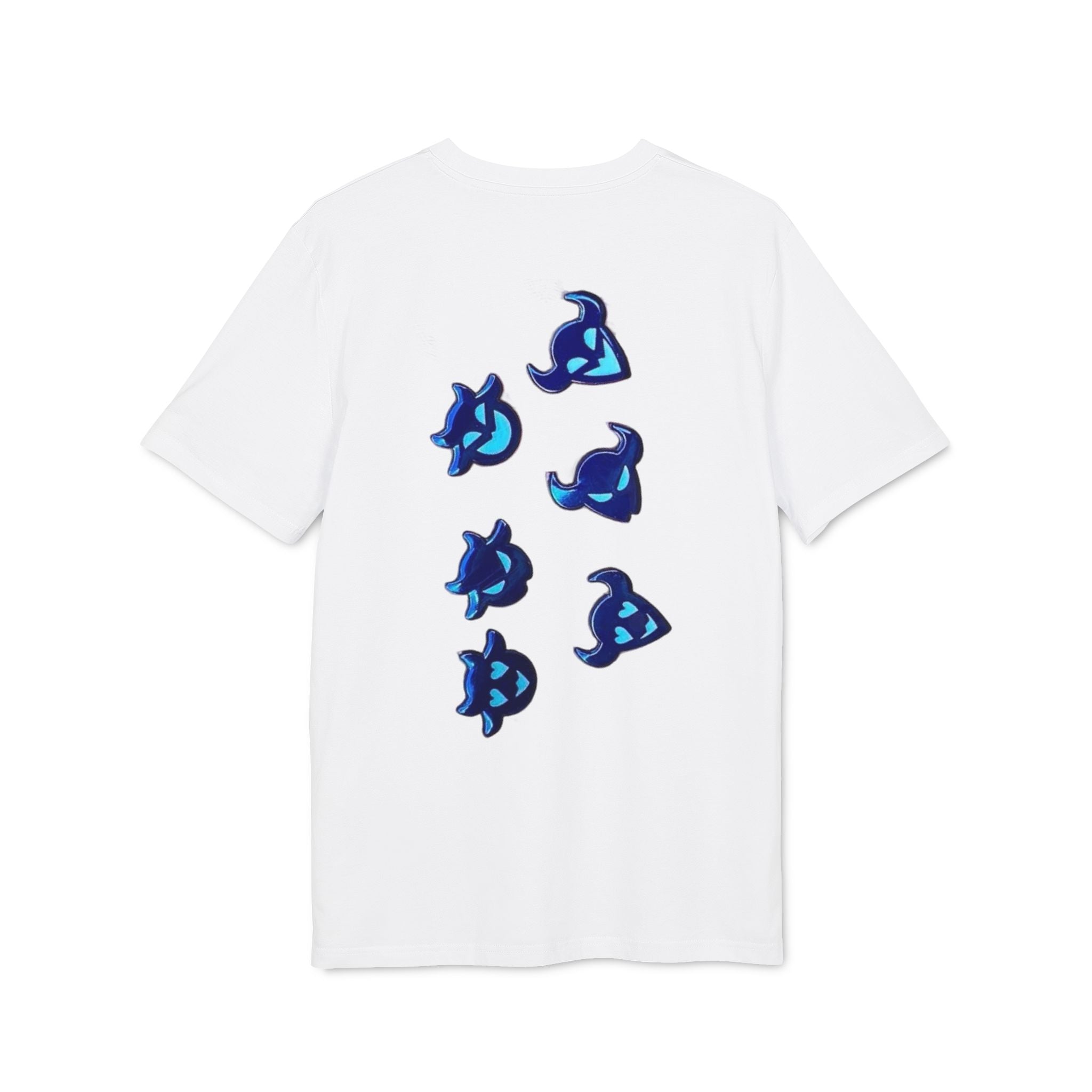 Abstract Blue Flame Graphic T-Shirt
