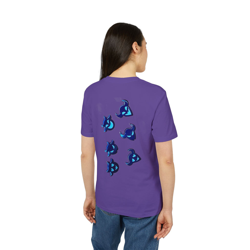 Abstract Blue Flame Graphic T-Shirt