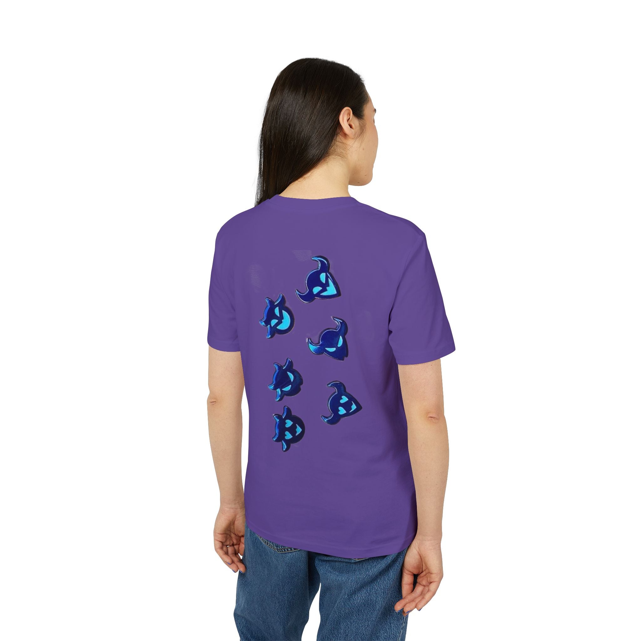 Abstract Blue Flame Graphic T-Shirt