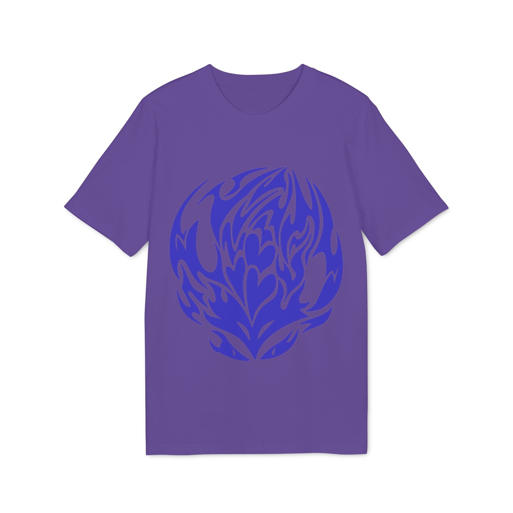 Abstract Blue Flame Graphic T-Shirt