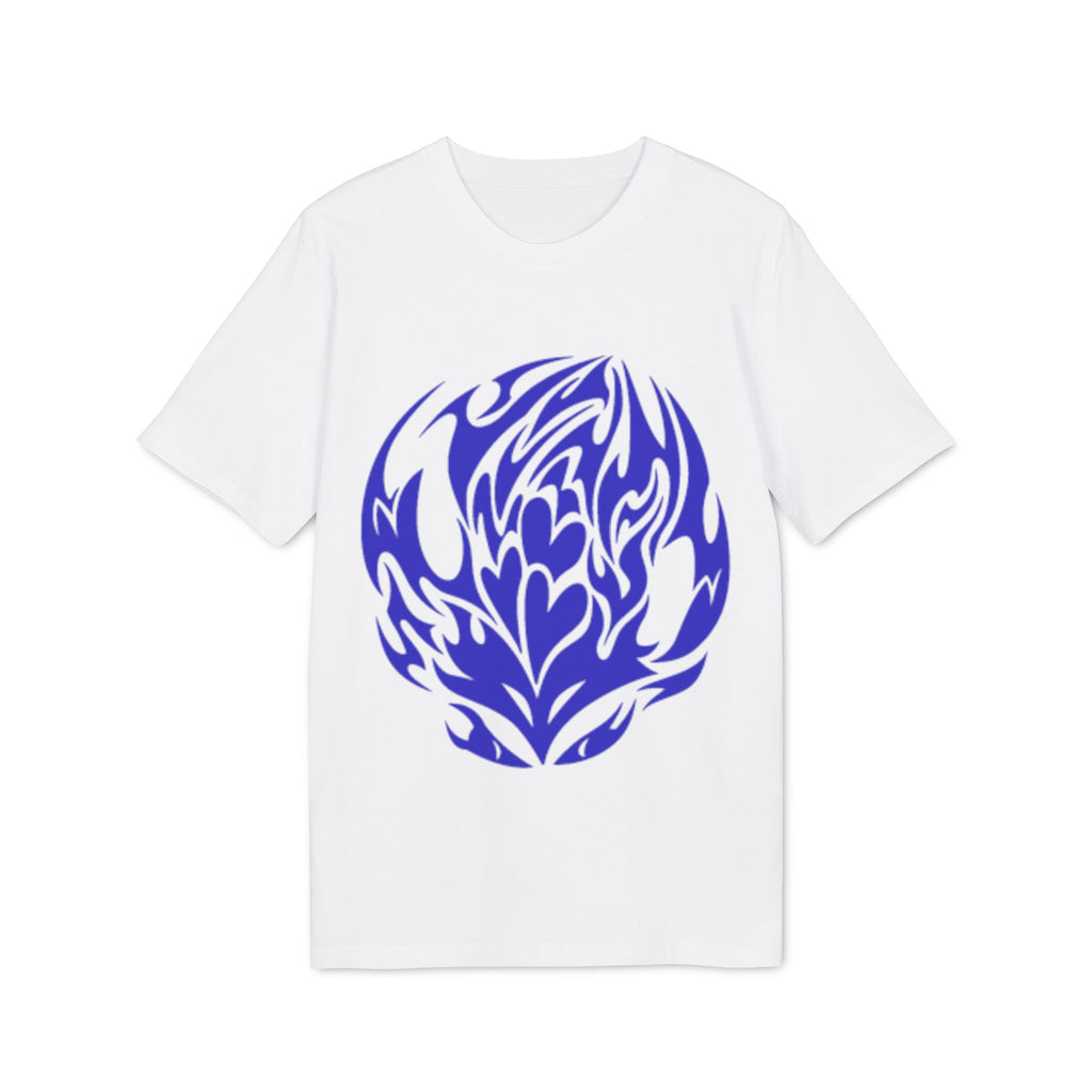 Abstract Blue Flame Graphic T-Shirt