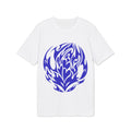 Abstract Blue Flame Graphic T-Shirt