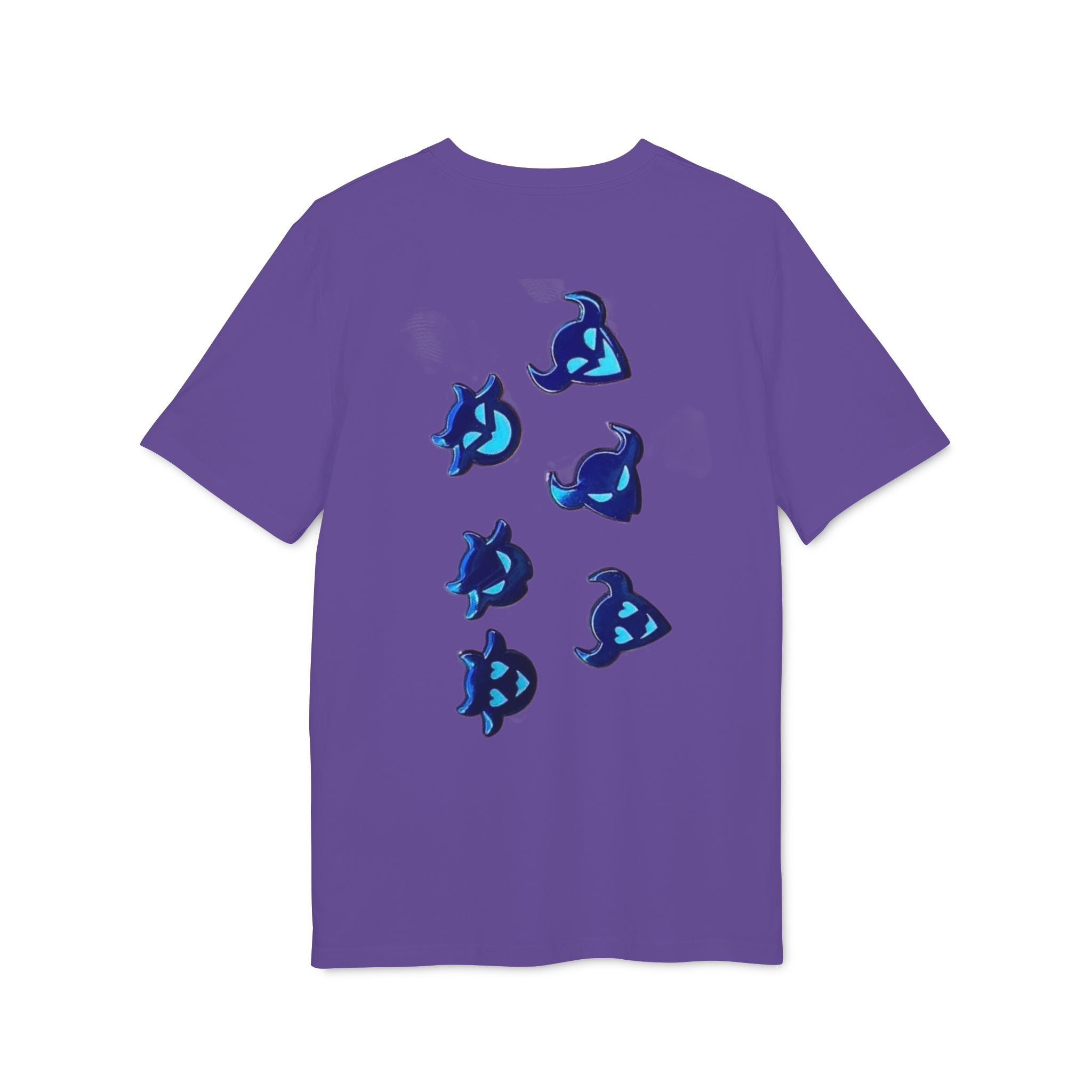 Abstract Blue Flame Graphic T-Shirt