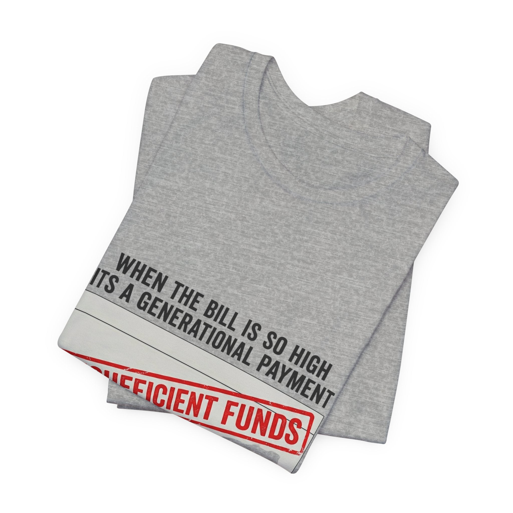 Insufficient Funds Receipt Aesthetic Tee | cost of living crisis, budget humor
