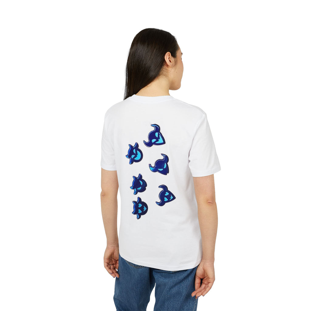 Abstract Blue Flame Graphic T-Shirt